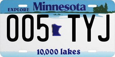 MN license plate 005TYJ