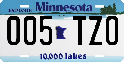 MN license plate 005TZO