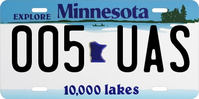 MN license plate 005UAS