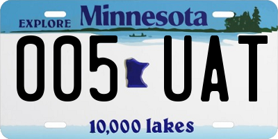 MN license plate 005UAT