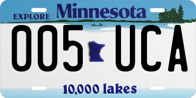 MN license plate 005UCA
