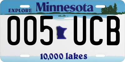 MN license plate 005UCB
