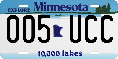MN license plate 005UCC