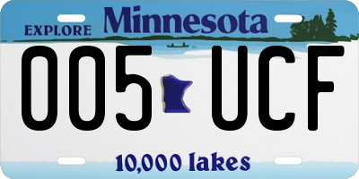 MN license plate 005UCF
