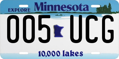 MN license plate 005UCG