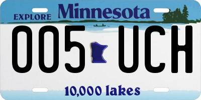 MN license plate 005UCH