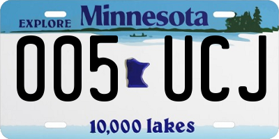 MN license plate 005UCJ