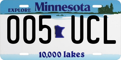 MN license plate 005UCL