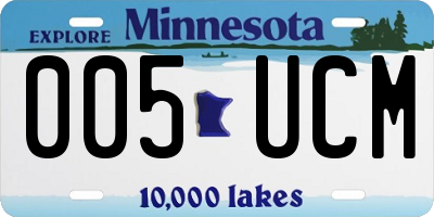MN license plate 005UCM