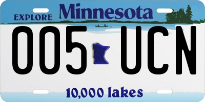 MN license plate 005UCN