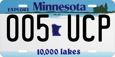 MN license plate 005UCP