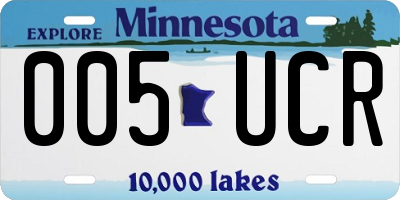 MN license plate 005UCR
