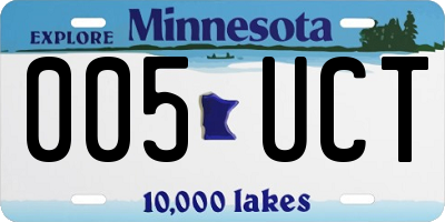 MN license plate 005UCT