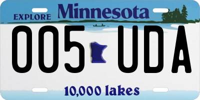 MN license plate 005UDA