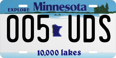 MN license plate 005UDS