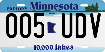 MN license plate 005UDV