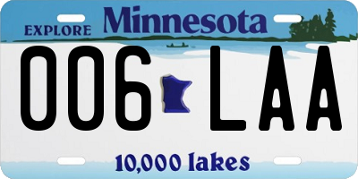 MN license plate 006LAA