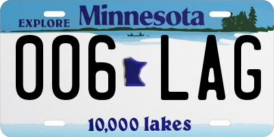 MN license plate 006LAG