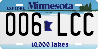 MN license plate 006LCC