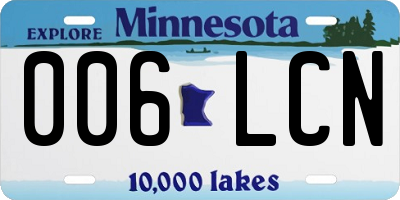 MN license plate 006LCN