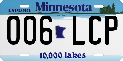 MN license plate 006LCP