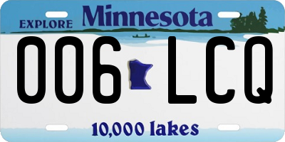 MN license plate 006LCQ