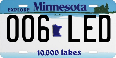 MN license plate 006LED