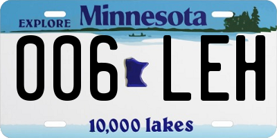 MN license plate 006LEH