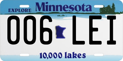 MN license plate 006LEI