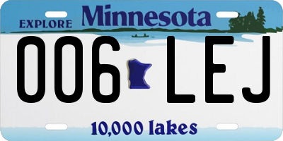 MN license plate 006LEJ