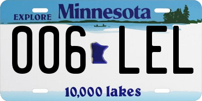 MN license plate 006LEL