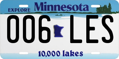 MN license plate 006LES