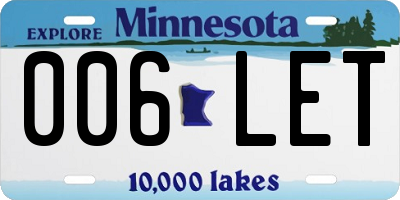 MN license plate 006LET