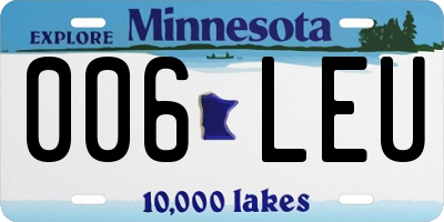 MN license plate 006LEU