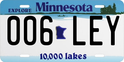 MN license plate 006LEY