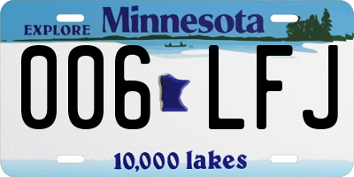 MN license plate 006LFJ