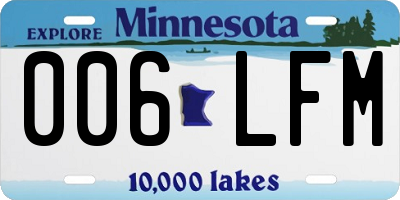 MN license plate 006LFM
