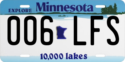 MN license plate 006LFS