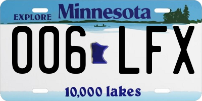 MN license plate 006LFX