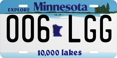 MN license plate 006LGG
