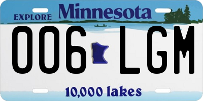 MN license plate 006LGM
