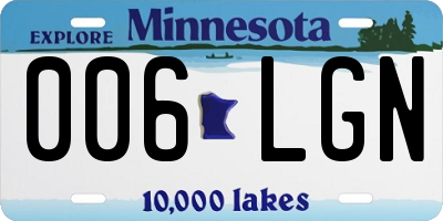 MN license plate 006LGN