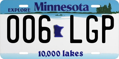 MN license plate 006LGP