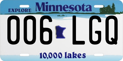 MN license plate 006LGQ