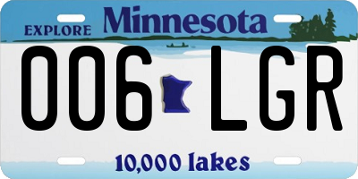 MN license plate 006LGR