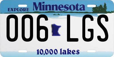 MN license plate 006LGS