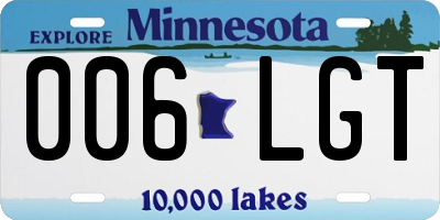 MN license plate 006LGT