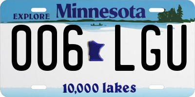 MN license plate 006LGU