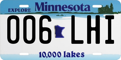 MN license plate 006LHI