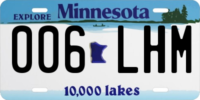 MN license plate 006LHM